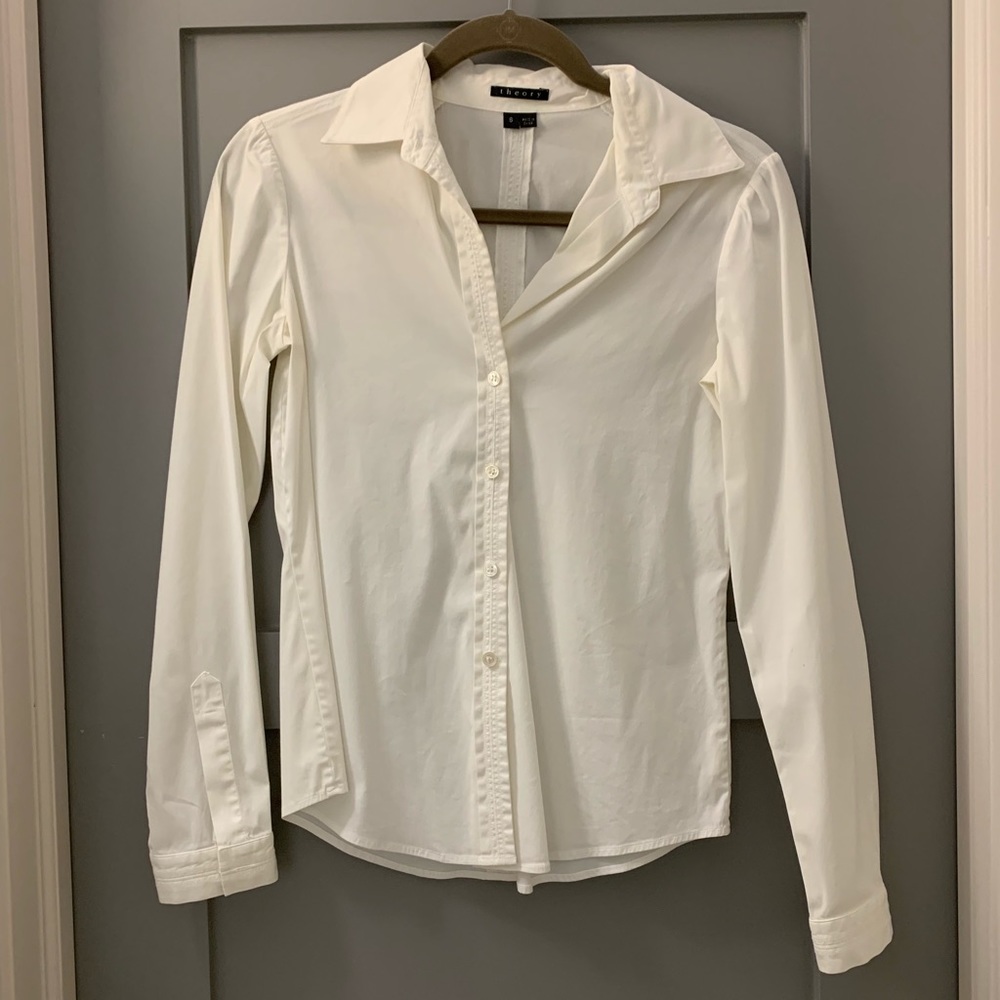 Theory whit button down